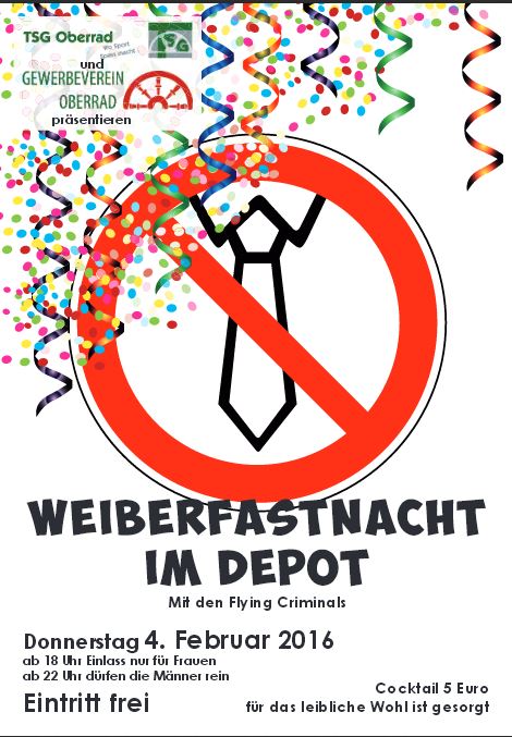 Weiberfastnacht im Depot 2016